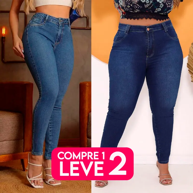 [COMPRE 1 LEVE 2] Calça Lipo Jeans | Modela com Perfeição